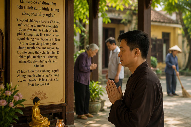 Làm Sao Để Có Được Tâm Chí Thành Cung Kính Trong Công Phu Hàng Ngày?
