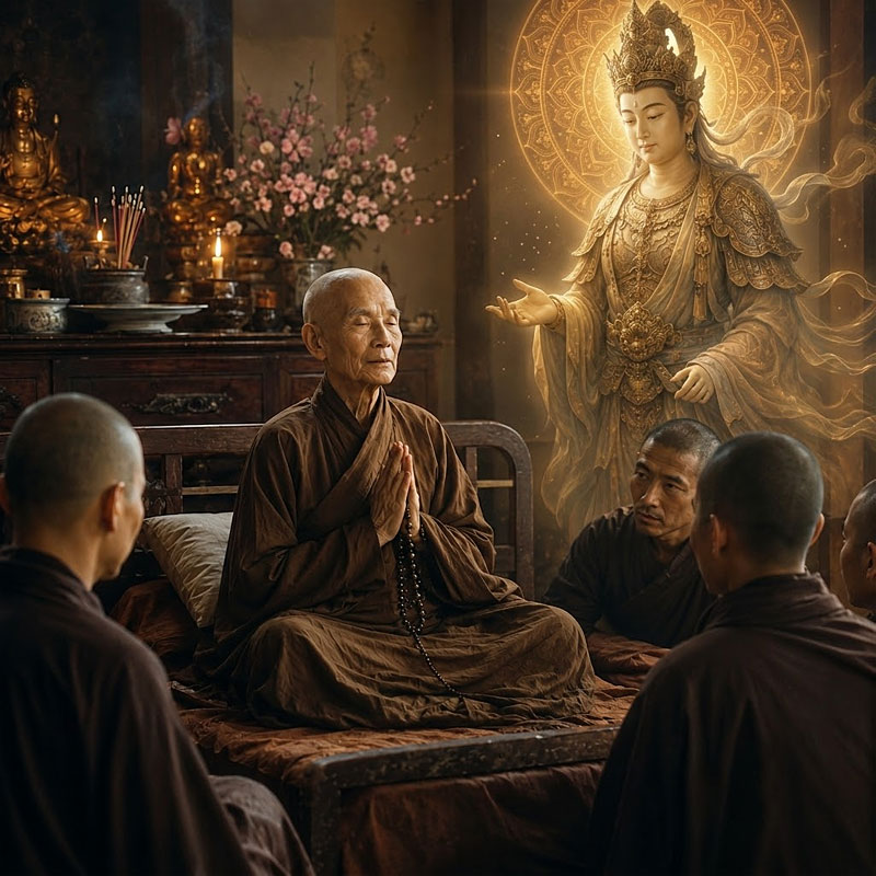 Hòa Thượng Ngốc Niệm Phật Được Thần Hộ Pháp Báo Trước Ngày Vãng Sanh