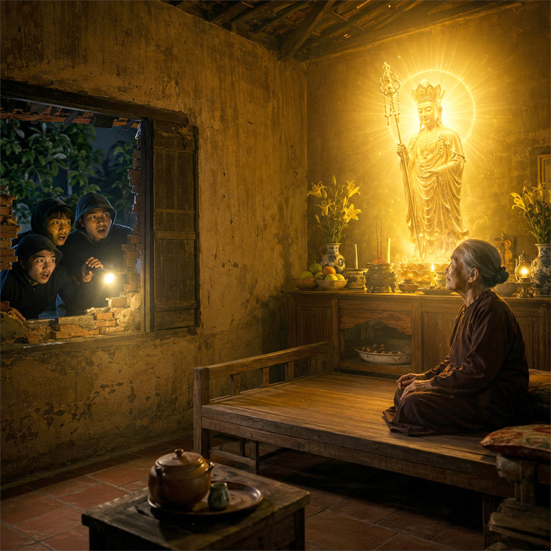 Nhờ Con Chí Thành Tạo Tượng Và Lễ Lạy Địa Tạng Bồ Tát Nên Chuyển Hóa Cha Mẹ Tin Phật Khi Chết Sanh Về Trời Đâu Xuất